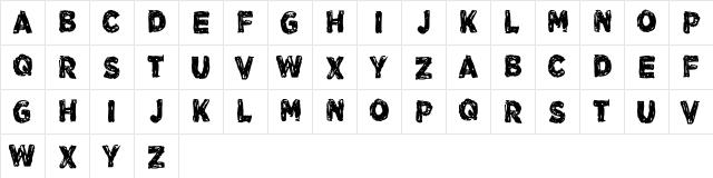 Vtks LongTime Regular  glyph index