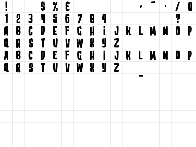 Ed Wood Movies Regular  glyph index