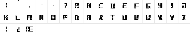 Gross Brush Regular  glyph index