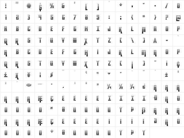 Kondor Gradient Regular  glyph index