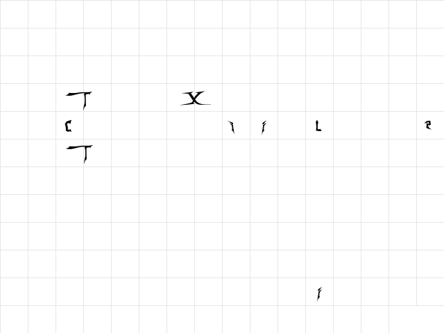 XpliciT industries Regular  glyph index