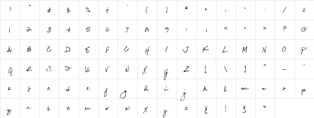CK Editor Regular  glyph index