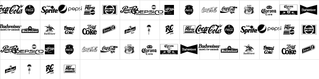 logos and logos tfb Regular  glyph index
