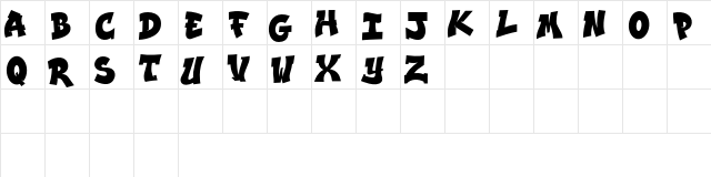 NMF Burner Regular  glyph index