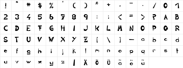 CIRCLINE Regular  glyph index