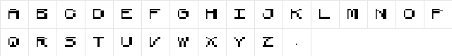 whoops Regular  glyph index