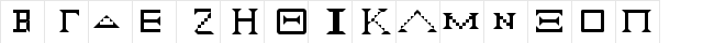 ancient greece Regular  glyph index
