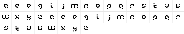 adobo Regular  glyph index
