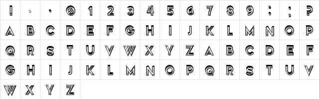 Restroom Regular  glyph index