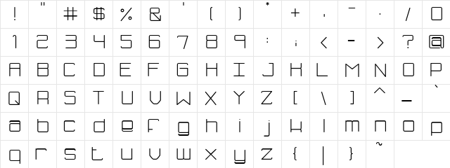 Fh_Blue Regular  glyph index