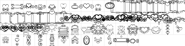 FG-Hearts Galore Regular  glyph index