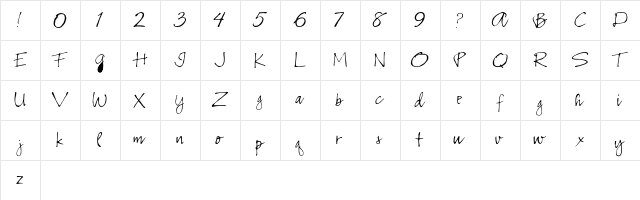 Edgewater 2 Regular  glyph index
