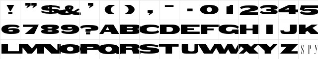 WoodtypeGothicExtended Regular  glyph index