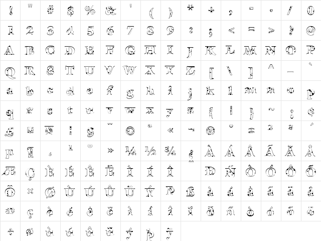 FZ ROMAN 25 SPOTTED Normal  glyph index