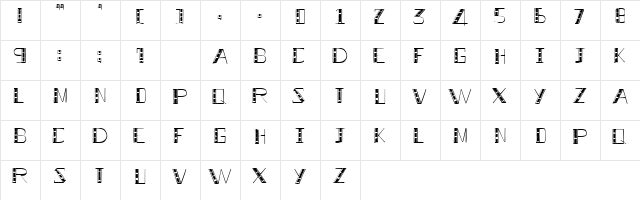 HOLLY WOOD Regular  glyph index