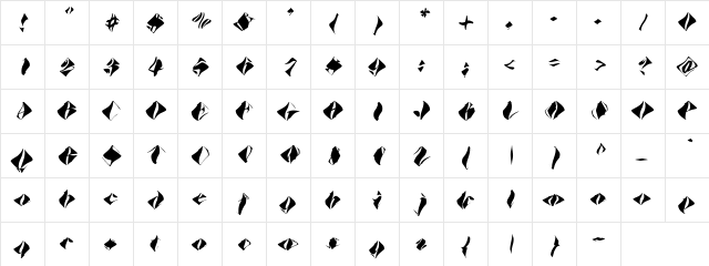 Fictive03 Regular  glyph index