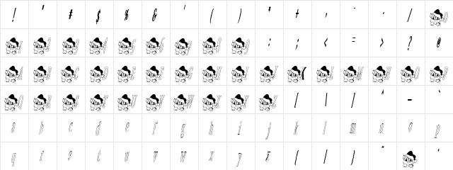 ChristmasKitty2 Regular  glyph index