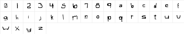 Xaficule Oddtype  glyph index