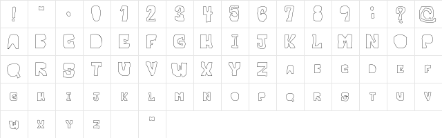 OPN Malatashito Naked Regular  glyph index
