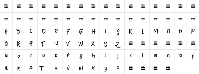 Lazy Quotes Demo Regular  glyph index