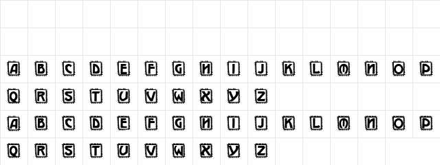 Agent 007 Regular  glyph index