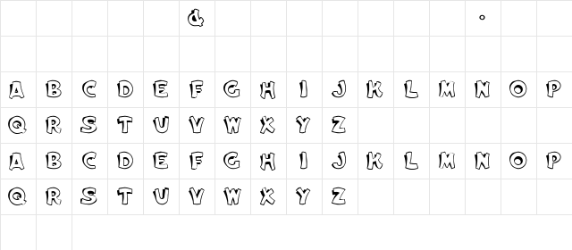 Elwood Regular  glyph index