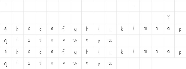doober Regular  glyph index
