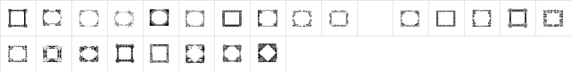 Vintage Frames 11 Regular  glyph index