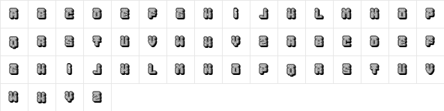 Flow Regular  glyph index