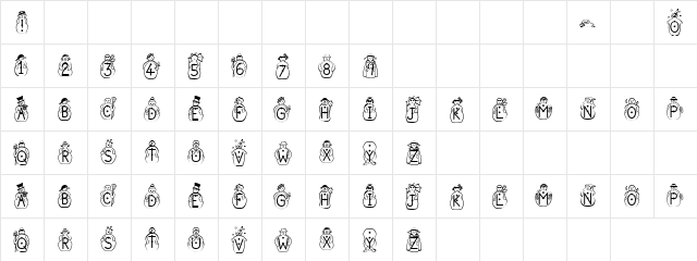 Green Land Regular  glyph index