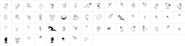 FantasyBats Regular  glyph index
