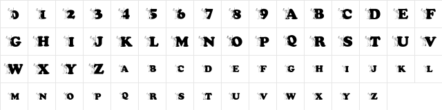 pf_lunker Regular  glyph index