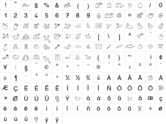 SP Anlaut4 DB Normal  glyph index