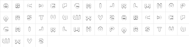 Baked Snails Hollow Flat Regular  glyph index