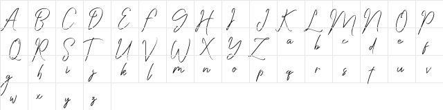 Saturday Regular  glyph index