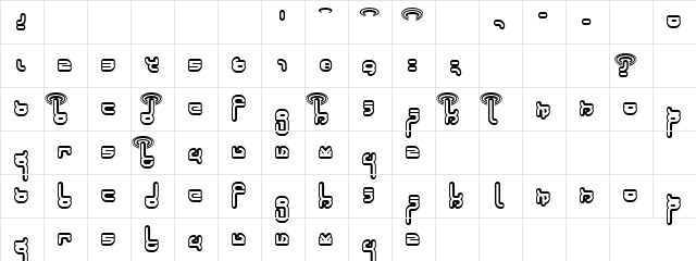 Local Script Regular  glyph index