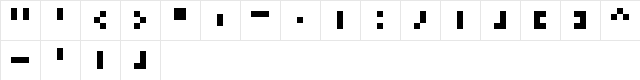 Marvelous 3x3 Regular  glyph index