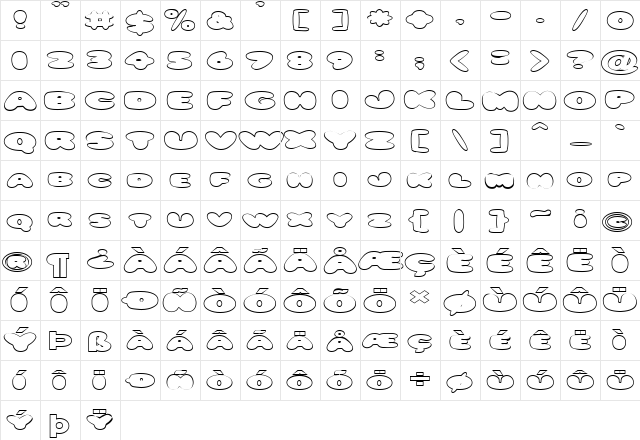 FZ JAZZY 59 HOLLOW EX Normal  glyph index