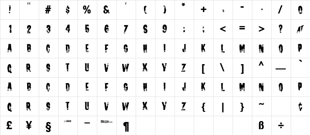 Channel Tuning JL Regular  glyph index