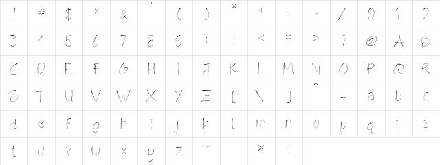 Fly High Demo Regular  glyph index