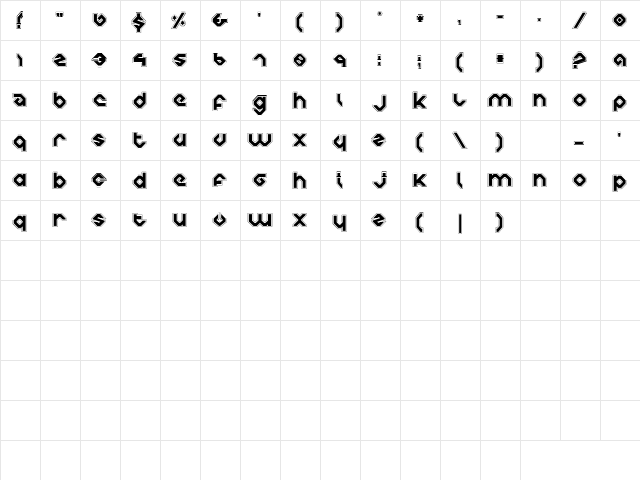 Charlie's Angles Collegiate Collegiate  glyph index