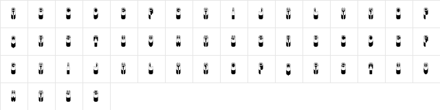 Cannibal Regular  glyph index