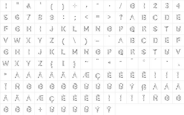 LinotypeSilver Regular  glyph index