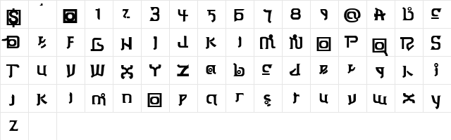 Thai OneOn Regular  glyph index