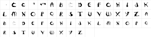 Pussyfoot Normal  glyph index