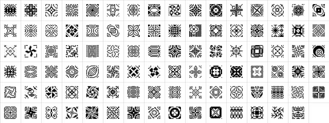 Pixpat20 Regular  glyph index