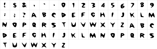 Cheap Motel  glyph index