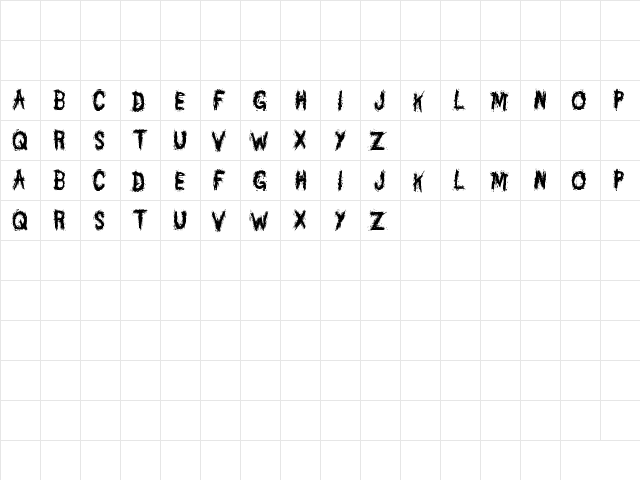 DANNY VAREFELLA Regular  glyph index