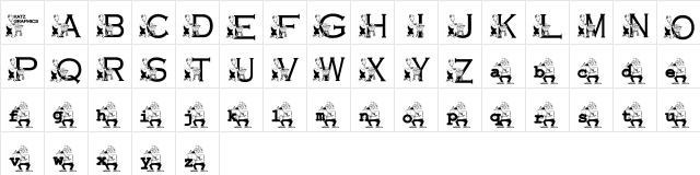 KG GROCERY Regular  glyph index