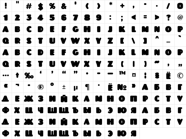 a_JasperTtlRndRgNord Regular  glyph index